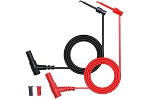 Thuchopy 4mm Multimeter Test Leads, 1000V 10A Multimeter Probes, Copper Test Hooks