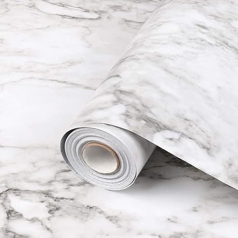 Amazon 壁紙シール 大理石シール 45cm 10ｍキッチンシート 大理石柄 防水 耐熱 防カビ 防油 リメイクシート Diy 剥がせる 浴室 キッチン トイレ テーブルなど場合に適合 壁紙