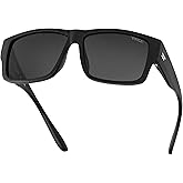TOROE Z87+ Polarized Safety Sunglasses Matte Black TR90 Frame, ANSI Rated Lens