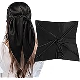 VBAEI 35” Large Square Satin Head Scarf - 3Pcs Silk Like Head Scarves Silk Bandana Satin Hair Scarf Head Wraps For Women