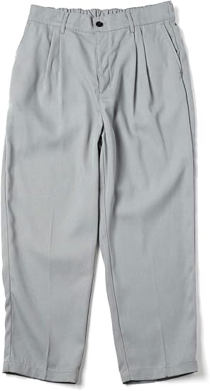 Amazon Spinns ワイドテーパードスラックスパンツメンズ 太目 韓国 モード カジュアル キレイ目 ゆったり イージー ウエストゴム テーパード 脚長効果 春 夏 M L ブラック グレー ブラウン スピンズ Spinns ロングパンツ 通販