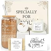 iAOVUEBY Employee Appreciation Difference Maker Gifts, Appreciation Gift for Coworkers, Thank You Gift for Difference Makers Employees, Coworkers, Teacher, Principal, Nurse, Staff w 16oz Glass Cup