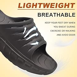KuaiLu Mens Recovery Sandals Sport Comfortable