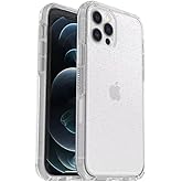 OtterBox iPhone 12 & iPhone 12 Pro Symmetry Series Case - Stardust (Silver Flake/Clear), Ultra-Sleek, Wireless Charging Compatible, Raised Edges Protect Camera & Screen