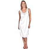 Patricia Lingerie Women's Snip-it Luminesse Satin Full Slip with Lace Trim for Under Dresses