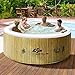 Goplus 4 Person Inflatable Hot Tub Outdoor Jets Portable Heated Bubble Massage Spa Set w/Filter & Repair Kit (Beige)