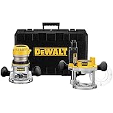 DEWALT Router Fixed/Plunge Base Kit, Variable Speed, 12-Amp, 2-1/4-HP (DW618PK)