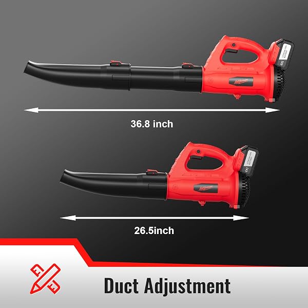 LEAF BLOWER CORDLESS, ELECTRIC CORDLESS LEAF BLOWER WITH 2 * 4.0AH BATTERY POWERED, BLOWERS FOR LAWN CARE, BLOWER WITH EXTENSION NOZZLE, BATTERY POWERED BLOWERS LEAF CORDLESS
