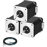 YEJMKJ 3pcs Nema 17 Stepper Motor 60MM Bipolar 2 A 70Ncm (99.12oz.in) 1.8 Degree Nema17 42 Stepper Motors Kit 2 Phase 4-Lead 