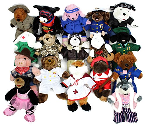 image for Dear Baby Gear Animal and Outfit Collection Mix And Match, Blue Jeans 