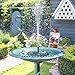 SOARAISE Solar Fountain with Battery Pack, 2.5W Powered Fountain Bird Bath Fountain Pump Free-Standing Outdoor Solar Panel Kits Water Pump for Birdbath, Garden, Pool, Pond