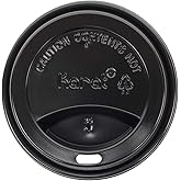 Karat 10-24 oz. Coffee Cup Sipper Dome Lid - Black (90mm) - 1,000 ct
