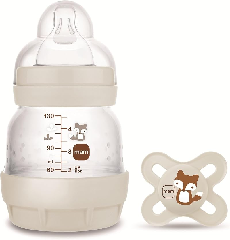MAM Anti-Colic Bottle Start Pacifier 130 ml SkinSoft 0+ A112 1 Pack