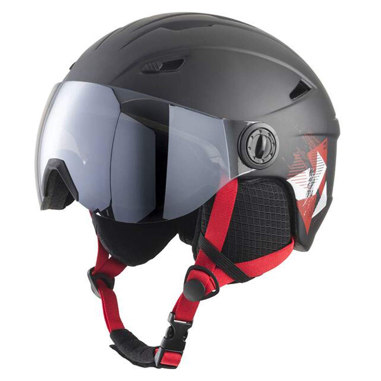 Tecnopro Pulse S2 Visor HS-016 ski helmet Ski Helmet - Black/Red, M