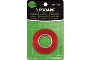 iCraft SuperTape Strong Double Sided Permanent Double-sided Adhesive 1/4" x 6 yards Clear