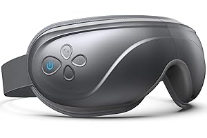 RENPHO Eye Massager with Heat, Christmas Birthday Gifts for Women Mom, FSA Eligible HSA Eye Mask for Migraine, Smart Sleep Mask for Dry Eyes Relax, Reduce Strain for Men Dad Her Him Grey