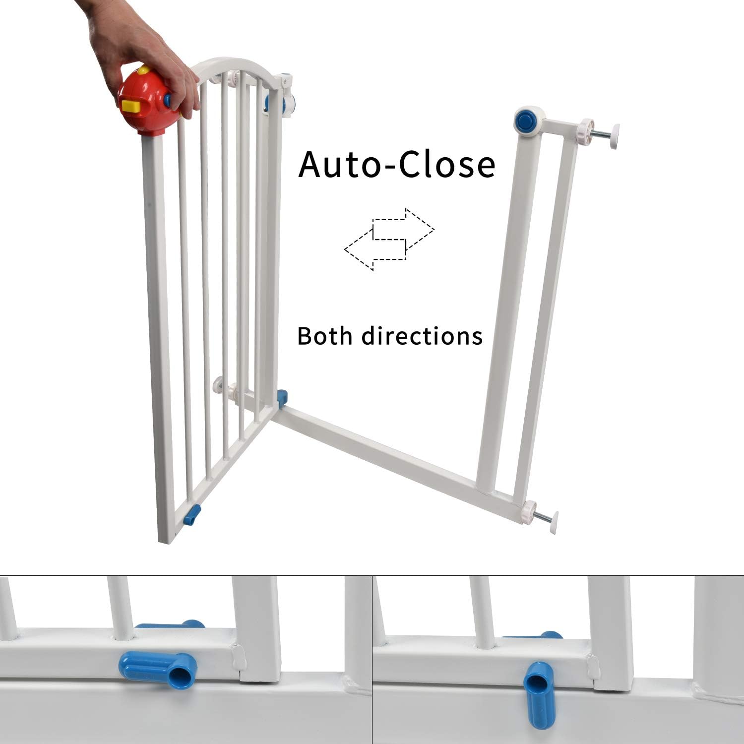 Walk Thru Baby Gate,Safety Gate Metal Expandable Baby Pet Safety Gate