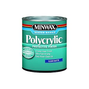Minwax 622224444 Polycrylic Protective Finish, 1 quart, Matte