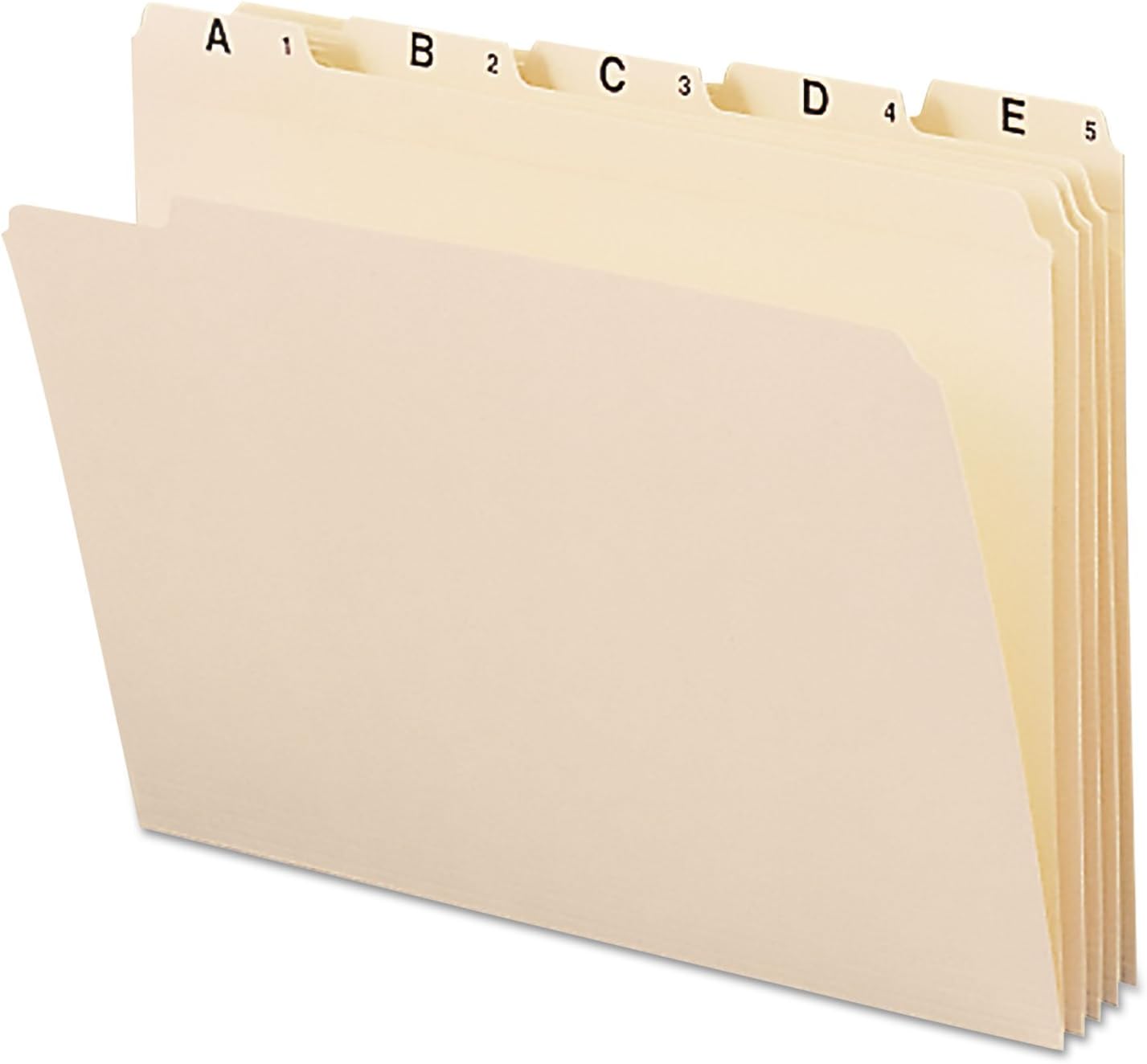 Smead 11777 Indexed File Folders, 1/5 Cut, Indexed A-Z, Top Tab, Letter, Manila, 25/set