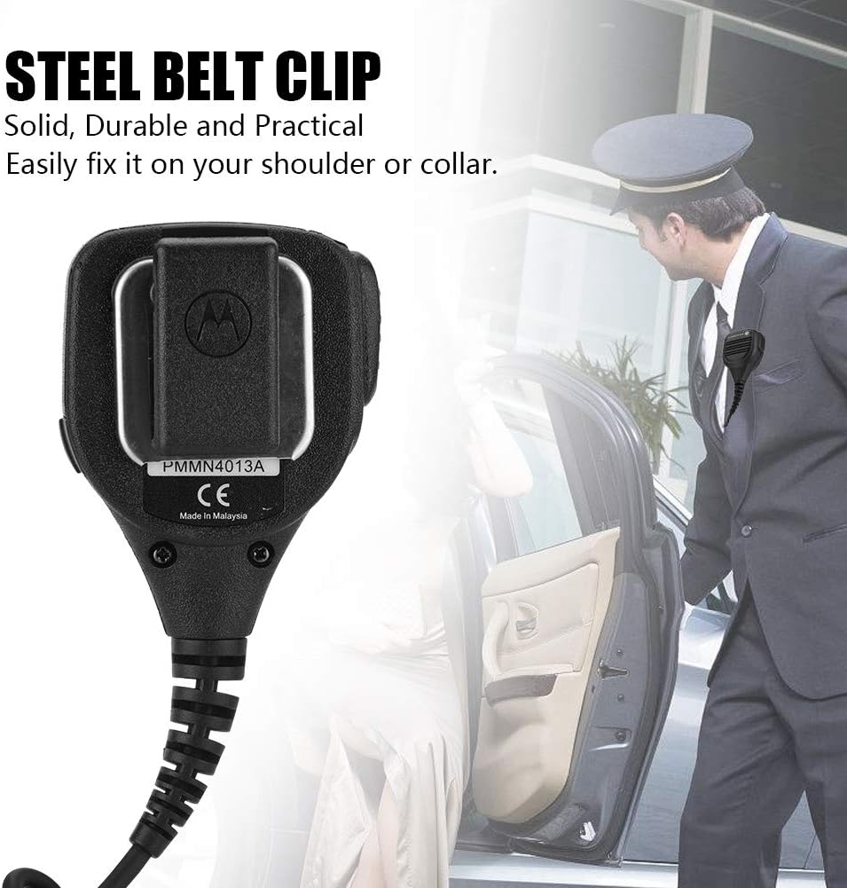 Tonysa Portable Handheld Speaker Mic for Walkie Talkie 3.5mm Headphone Jack Speaker Mic Walkie-talkie Radio Hand Microphone with Steel Belt Clip for GP88S - Image 4