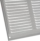 EUROPLAST 300x200mm Grey Metal Air Vent Grille Cover with Insect Mesh view 4