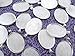 20 CleverDelights Oval Pendant Trays - Shimmering Silver Color - 30 x 40 mm - Pendant Blanks Cameo Bezel Cabochon Settings - 30x40mm