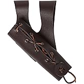 Medieval Knight Sword Holster with Pu Leather Waist Belt Dagger Frog Scabbard Viking Pirate LARP Rapier Holder Cosplay