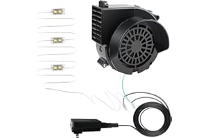 THKUR Inflatable Fan Replacement Christmas Inflatable Blower Replacement 1.5A Adapter Replacement Blower for Inflatables with 3 LED Light for Halloween Inflatables 1.2A Fan Blower Decorations Outdoor