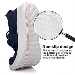 Feethit Mens Slip On Running Shoes Breathable