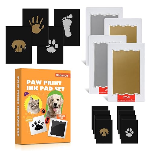 Nabance Dog Paw Print Kit Paw Print Kit for Dog Cats Pet Paw Print Impression Kit