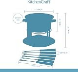 KitchenCraft 3 in 1 Fondue Set with Colour Coded Forks Silver view 2