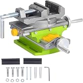 3&rsquo;&rsquo; Cross Slide Drill Press Vise, 2 Way X-Y Compound Benchtop Drill Press Vise with 90&deg; Rotary Table, for Mini Milling Machine