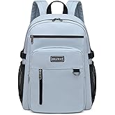Lohol Lightweight Backpack for Teen Girls Boys, Durable Bookbag with 7 Pockets for School Travel (Blue)