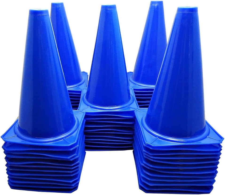 BlueDot Trading Cones (60-Pack), 9-Inch, Blue : Sports & Outdoors