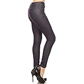 YELETE Women's Basic Five Pocket Stretch Jegging Tights Pants