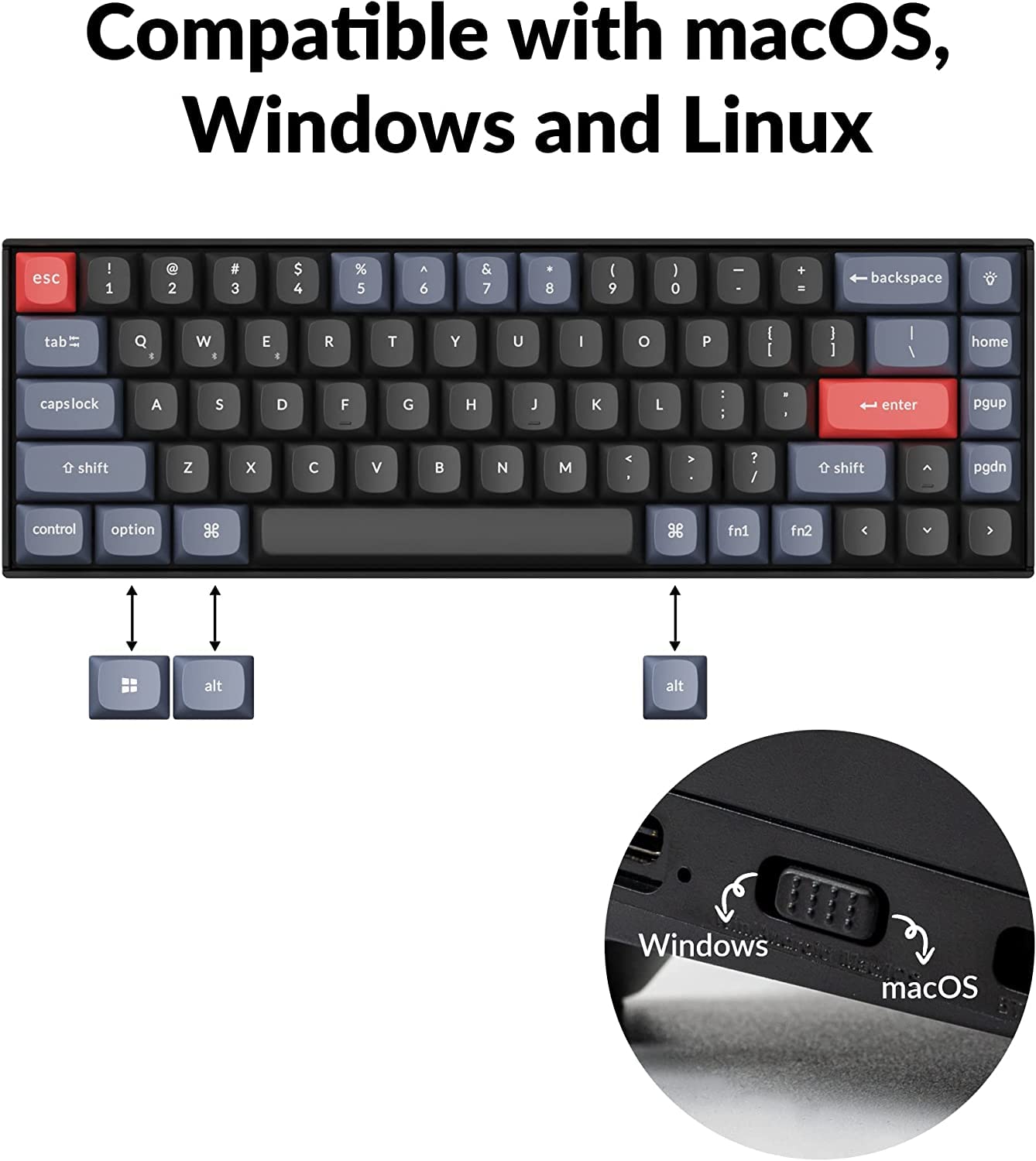 Keychron K6 Pro QMK/VIA Wireless Mechanical Keyboard, Hot-Swappable Custom Programmable Macro Wired Keyboard with Keychron K Pro Brown Switch, White Backlit, PBT Keycaps for Mac Windows Linux
