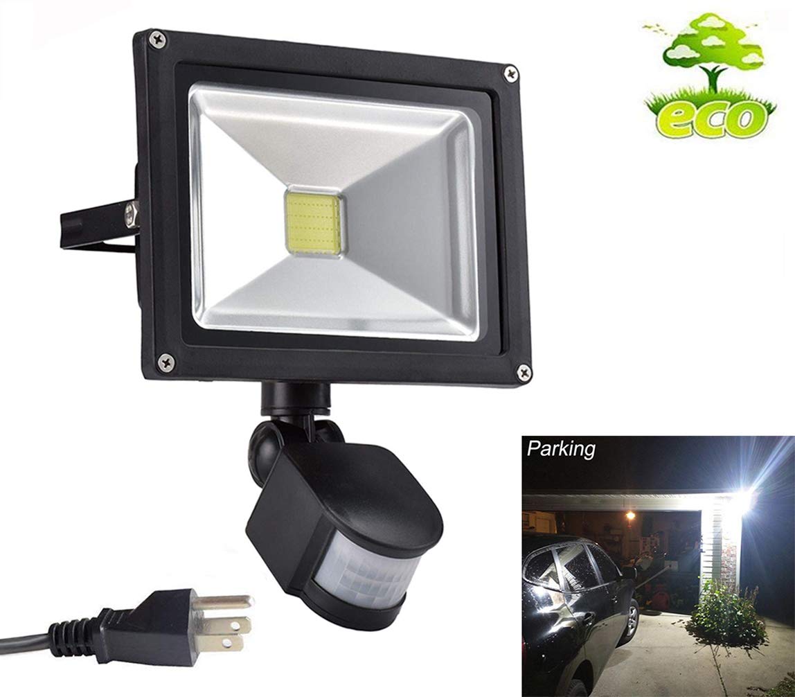30W 6000K LED Security Exterior Flood Outdoor PIR Motion Sensing Light