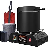 TOAUTO 8KG PID Electric Aluminum Melting Furnace &lrm;TAF8000 1800W | 999&deg;C / 1830&deg;F Smelter Kiln Electric Smelting Furnace Kit, for Recycling Scrap Aluminum (below 1000℃ Metal）