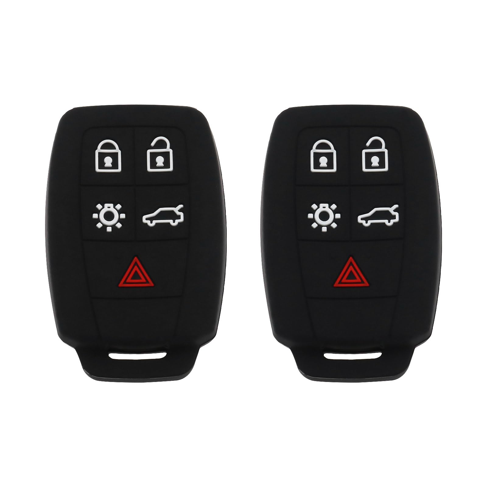 OTOTEC 2Pcs Car Remote Key Cover Black Key Sleeve Protector Silicone Key Skin Shell Car Accessories Compatible with Volvo XC90 C70 S60 D5 V50 S40 C30 Car Keys