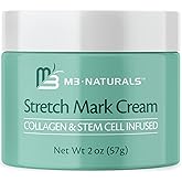 Stretch Mark Cream Infused with Collagen & Stem Cell Maternity Skincare Oil Removes Stretch Mark Prevention & Scar Remover Lotion Green Tea Extract & Raspberry Ketones, 2oz by M3 Naturals
