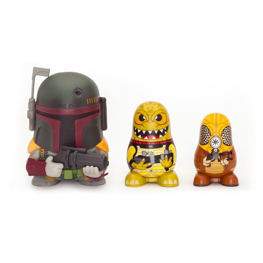 Star Wars Chubby Boba Fett/ Bossk/ Zuckuss Bounty Hunter Collectable Russian Figurines Set