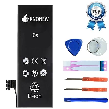 KNONEW Battery 3.82v 1715 mAh Li-ion Battery Replacement Repair Kit Tools Adhesive Strips and Instructions For iPhone 6S (Not for 6,6 Plus or 6S Plus)