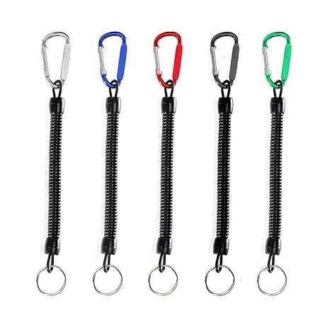 5 Stücke Elastisch Angeln Lanyards Bootfahren Seile, Angeln Sicherheit Draht Lanyard Fisch Werkzeuge Angeln Angehen Zubehör F