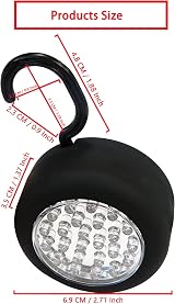 DSYJ 24 LED Round Magnetic Work Light Torch Hook Set 3 Pack AAA Batteries Not view 4