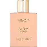 BellaVita Luxury GLAM Perfume for women | Notes of African Orange, Jasmine & Patchouli | Long-Lasting Floral & Woody Fragrance | Premium Perfume Oil imported from France, 100ml | for women, Long-Lasting, Vegan, Cruelty-free