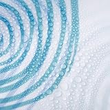 VIROSA Blue Circles Shower Curtain 100% Polyester 180x180 cm Anti Mould view 5