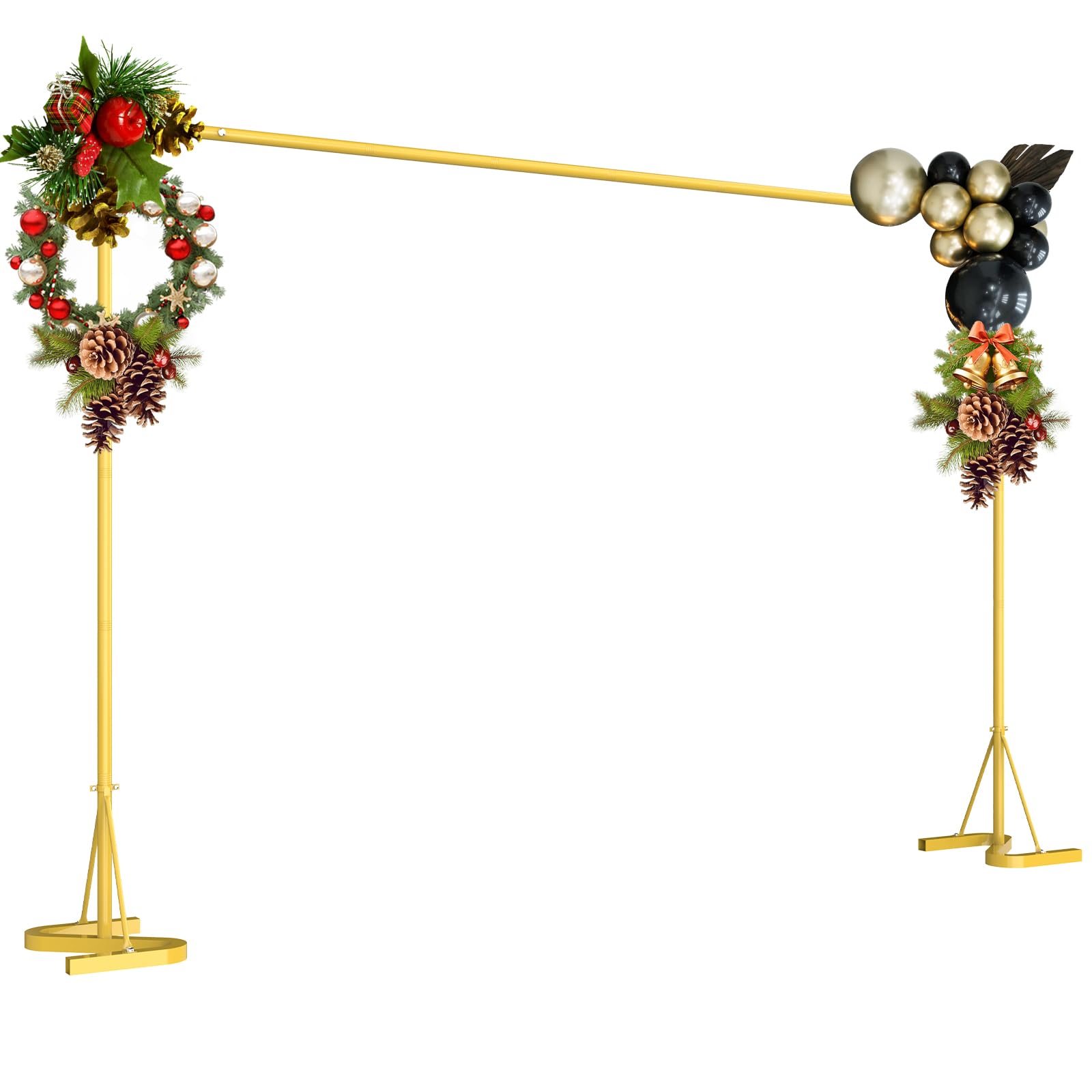 Photo 1 of ***parts only***HAITRAL 10x7 FT Backdrop Banner Stand,Square Wedding Arch Balloon Metal Frame,Heavy Duty Background Stand Kit,Adjustable Photo Backdrop Stand for for Parties Birthday Video Studio - Gold