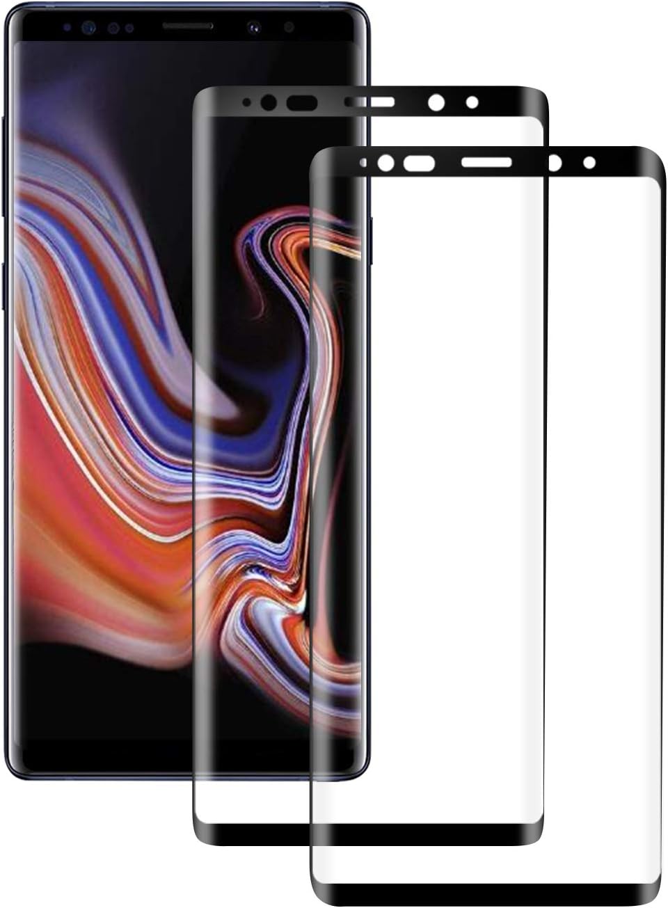 POOPHUNS Compatible with Samsung Galaxy Note 9 Screen Protector,Free Bubbles Film for Note 9 Protective Glass, Case Friendly, Easy to Installation-2 Pack