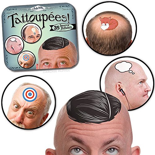 Tattoupees Temporary Toupee Tattoos Novelty Gift Tattoupees Temporary Toupee Tattoos Novelty Gift