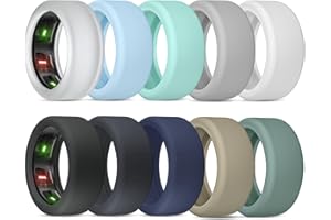 BandRain 10 Pack Cover for Oura Ring Gen 4/4 Ceramic/Oura Gen 3/ULTRAHUMAN Ring AIR, Anti-Scratch Elastic Silicone Protector Case Accessories for RingConn Gen 2/Gen 2 Air Women Men